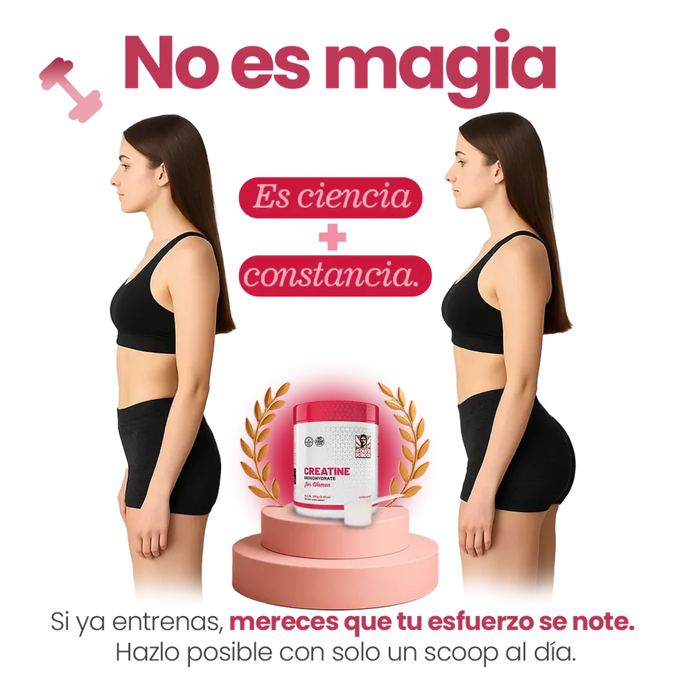 Creatina Monohidratada + Colágeno para Mujeres