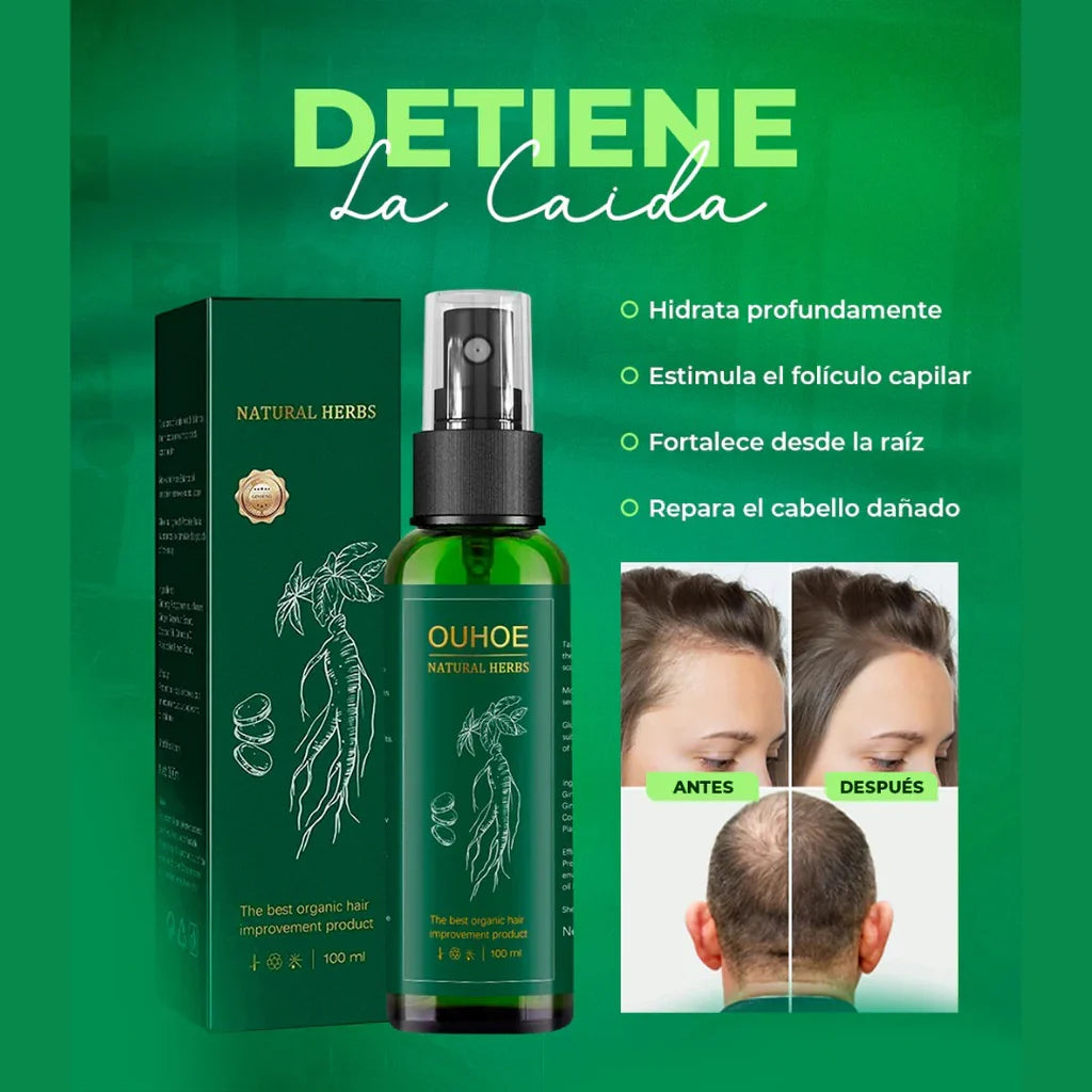 OUHOE® Spray de Crecimiento Capilar y Anti-caída