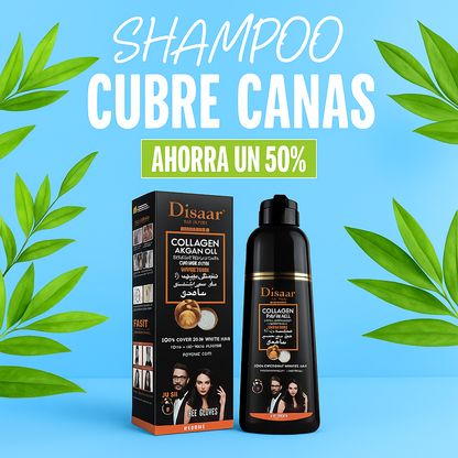 Shampoo Disaar Unisex 400ml – Cubre Canas en minutos, Sin Químicos.