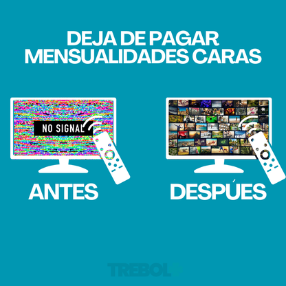 Accede a más de 1000 canales sin contratos ni pagos mensuales