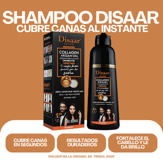 Shampoo Disaar Unisex 400ml – Cubre Canas en minutos, Sin Químicos.