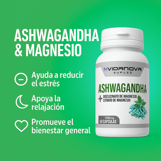 Ashwagandha + Magnesio 1000mg 60 CAPS